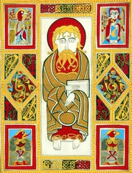 Illustration aus dem Buch von Kells, 800