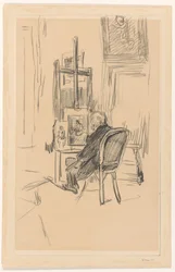 Jozef Israels in seinem Atelier