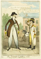 Der Dandy-Löwe, ein Exot, kürzlich in einem Stallhof entdeckt