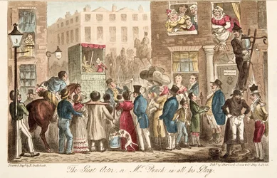 Der große Schauspieler, oder Mr. Punch in all seiner Pracht, aus The English Spy, veröffentlicht 1824