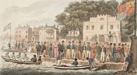 Die Promenade in Cowes, aus The English Spy
