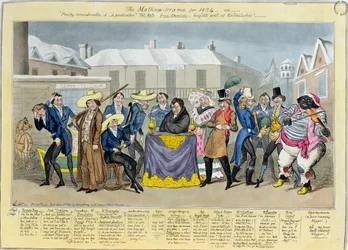 Das Mathew-Orama für 1824, veröffentlicht von G. Humphrey, 1824 (farbige Radierung)