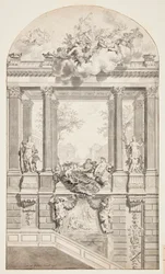 Entwurf für Treppe, Schloss Voorst, Den Haag, Niederlande