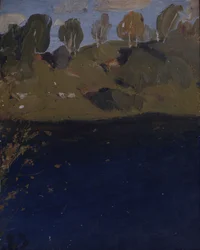 An einem See. Herbst, 1890er Jahre