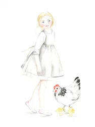 Kind mit Henne und Küken, Ostern 26
