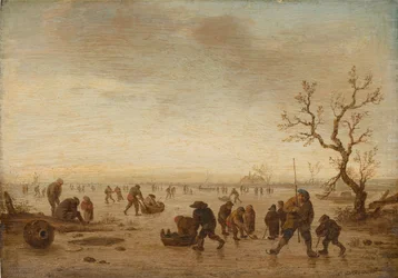 Schlittschuhläufer auf dem Eis, ca. 1642-45