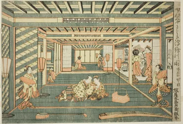 Perspektivbild eines großen Raumes (Senjojiki uki-e no zu)