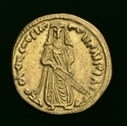 Islamische Münze, 696/7 n. Chr.