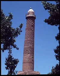 Das schiefe Minarett der Großen Moschee von Al Kabeer (Al Noori)