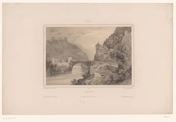 Ansicht von Saint-Maurice in der Schweiz