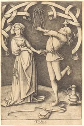 Der Jongleur und die Frau, ca. 1495-1503