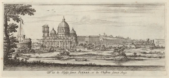 Ansicht der Kirche St. Peter und der Engelsburg