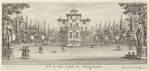 Ansicht des Palastes und Gartens des Kardinals Ludovise