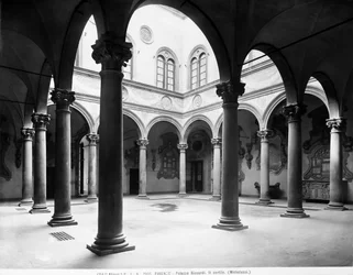 Hof des Palazzo Medici Riccardi, Florenz, Italien, ca. 1890