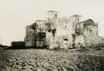 Kloster Agios Varnavas, Engomi, Zypern, Fotografie von Camille Enlart, Paris