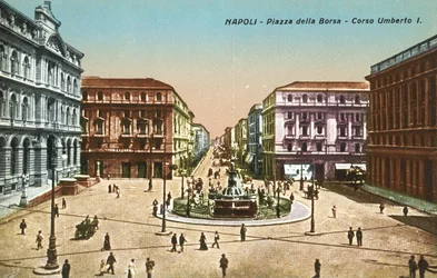 Neapel, Italien, Piazzo Della Borsa, Corso Umberto I