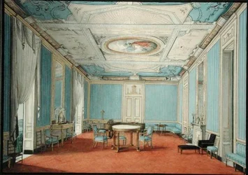 Ein neoklassizistisches Palastinterieur in Neapel, ca. 1830