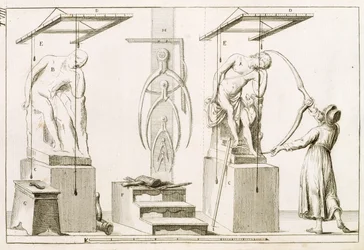 Ein Bildhaueratelier, ca. 1800