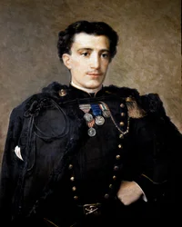 Alfredo Savio, Artillerieoffizier, nahm am Unabhängigkeitskrieg 1859-60 teil