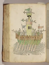Eine Illustration aus De re militari (Über die Militärkunst) von Robertus Valturius (1413-1484)