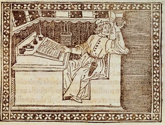 Apothekerpraktiker, Florentiner Gravur aus dem Buch des Schachs