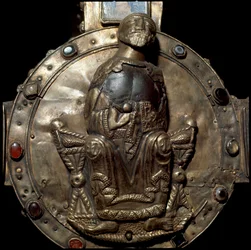 Barbarische Kunst der Lombardei: Kreuz von Desiderio (Detail)
