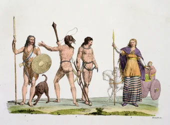 Briten, Kaledonier und Königin Boadicea, Tafel 4 aus Die Geschichte der Nationen