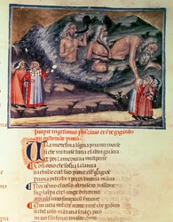 Canto XXXI Dante und Virgil und die drei Riesen im verlorenen Kreis, aus der Göttlichen Komödie (Inferno), ca. 1313