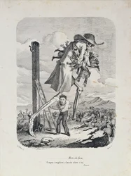 Der Tod nimmt alle Guten und lässt die Schurken, ca. 1850