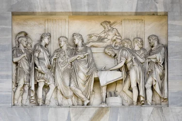 Detail des Friedensbogens, Mailand, Italien