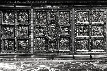 Vorderseite des Wulvinius-Altars, präsentiert von Angilberto II im Jahr 835
