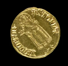 Goldflorin (Rückseite) mit Darstellung von Johannes dem Täufer, Florentinisch, 1252