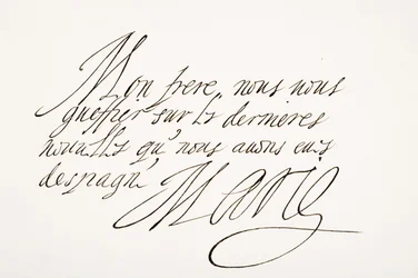 Handschrift und Unterschrift von Marie de Medici