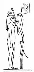 Illustration aus Dizionario di mitologia egizia von Rodolfo Vittorio Lanzoni, 1881