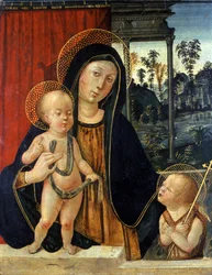 Madonna mit Kind und dem jungen Johannes dem Täufer