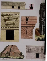 Mexikanische Altertümer, architektonische Details von Tafel 48 aus 
