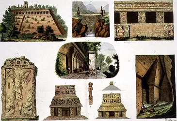 Mexikanische Altertümer, architektonische Details, Tafel 48A aus „Die Geschichte der Nationen“