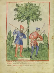 Der Westwind, aus Tacuinum Sanitatis, ca. 1390-1400