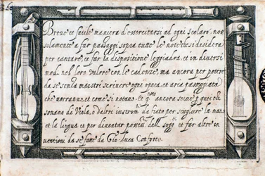 Seite aus Breve e facile maniera di esercitarsi von Giovanni Luca Conforti