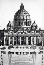 Plan von St. Peter, Rom, graviert von Alessandro Specchi