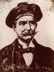 Porträt von Emilio Salgari (Lithographie)
