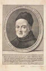 Porträt von Padre Giovanni Battista Martini (1706-84) graviert von Faucci, 1776