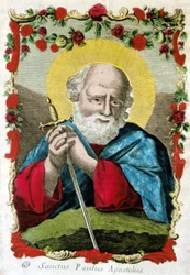 Porträt von Sankt Paul mit Schwert, Italien
