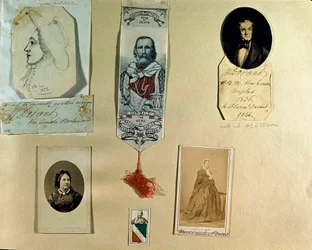 Risorgimento: Collage um den italienischen Patrioten Giuseppe Garibaldi