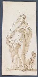 Heilige Margareta von Cortona, spätes 17. Jahrhundert