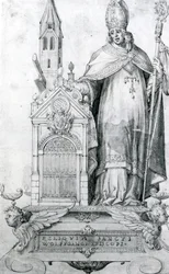Heiliger Wolfgang von Regensburg (ca. 934-994) (Gravur)