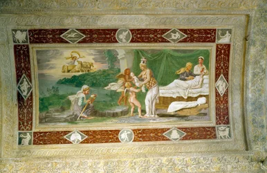 Die Geburt von Memnon, Deckenmalerei in der Loggia des Appartamento della Grotta (Giardino Segreto) 1534