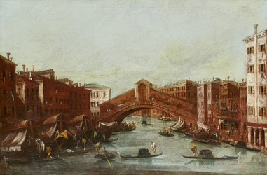Die Rialtobrücke vom Canal Grande