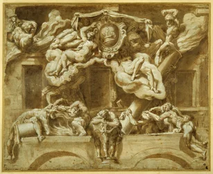 Die Fassade von Casa Orsi, nach Lelio Orsi