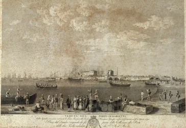 Blick auf den Hafen von Barletta